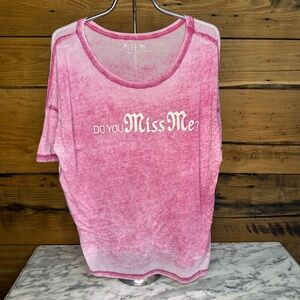 Miss Me Pink Burnout Tee